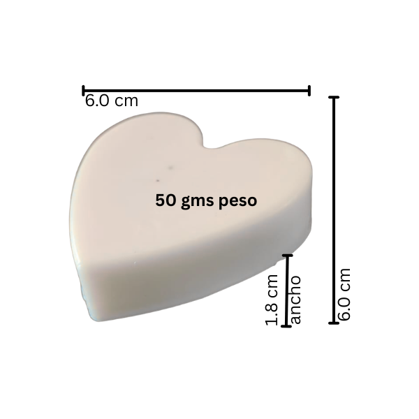 Jabón para recuerdo de boda, 15 años o fiesta de figuras en forma de corazón liso (1pza)