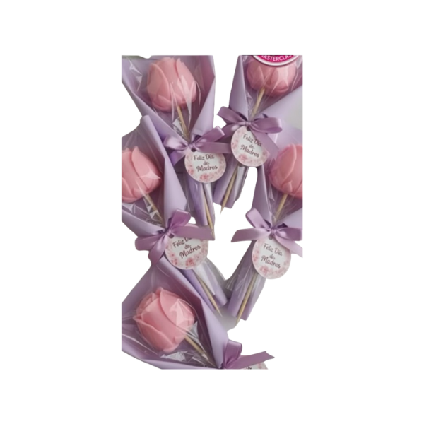 Jabón para el día de las madres, recuerdo o regalo en forma de flor tipo botón (1pza)