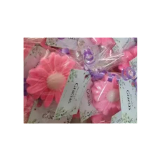 Jabón para recuerdo, regalo o fiesta de flor de margarita (1 pza)