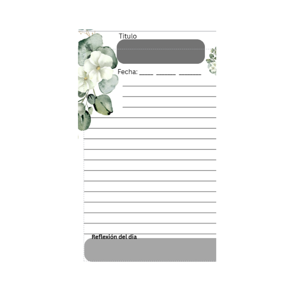 Diario personal digital negro