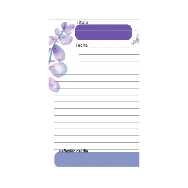 Diario personal digital azul