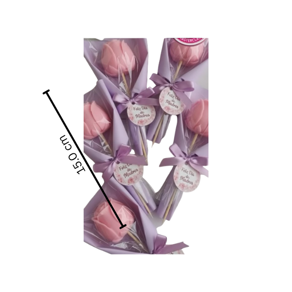 Jabón para el día de las madres, recuerdo o regalo en forma de flor tipo botón (1pza)