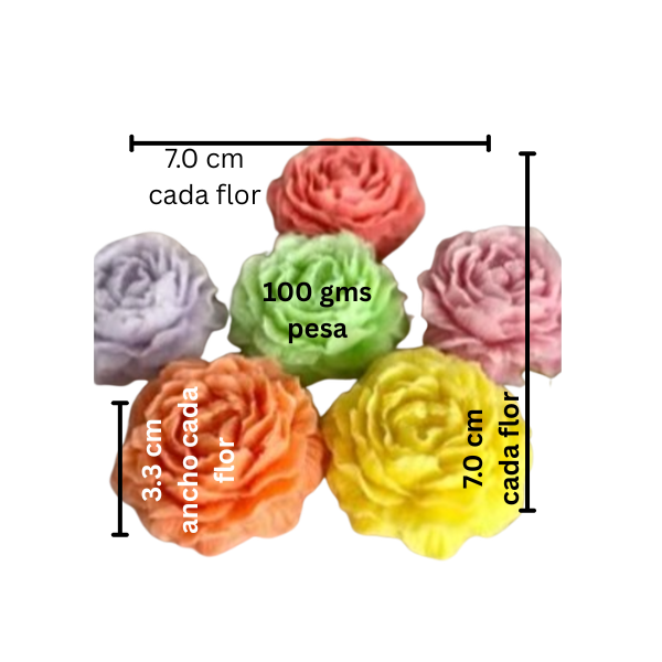 Jabón para regalo o día de las madres flor artesanal (1 pza)
