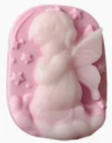 Jabón para recuerdo en forma de angelito para bautizo, primera comunión, baby shower para niña o niño (1pza)
