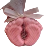 Jabón para recuerdo pie chiquito para baby shower o bautizo para niño o niña (2pza)