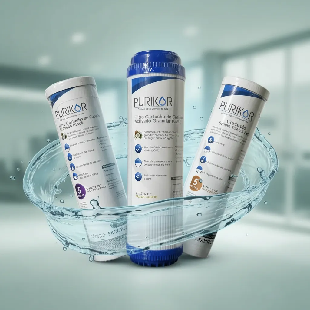 3 Cartuchos Repuestos Purificador Agua Grival Purikor Evans