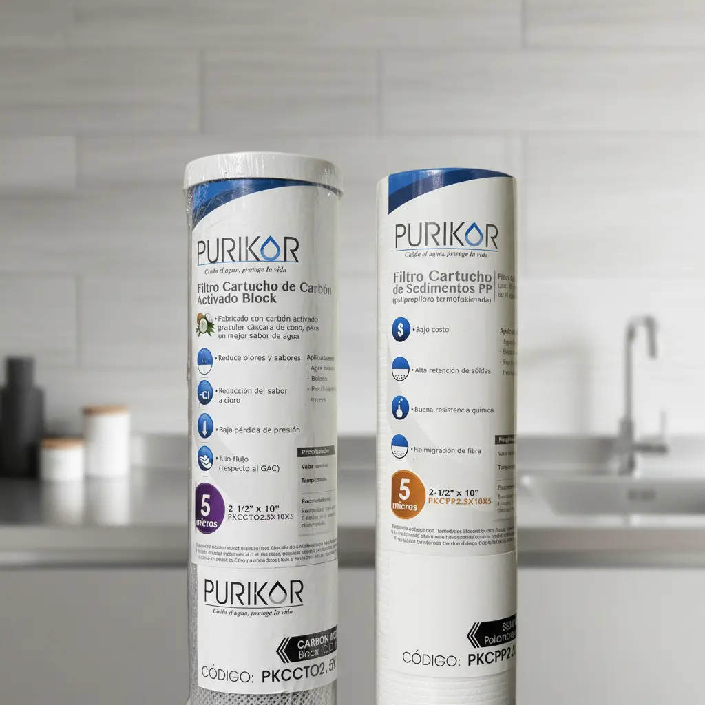 2 Cartuchos Para Purificador Agua Grival Purikor Evans Blanco