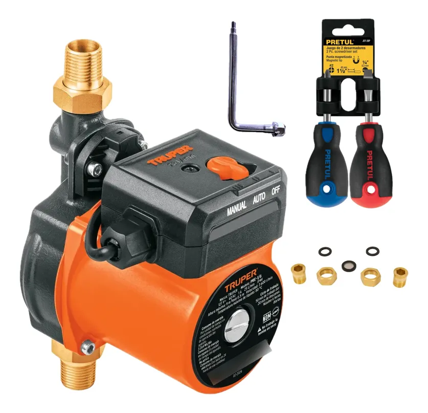 Bomba Presurizadora 1/6 Hp Truper 2 Baños