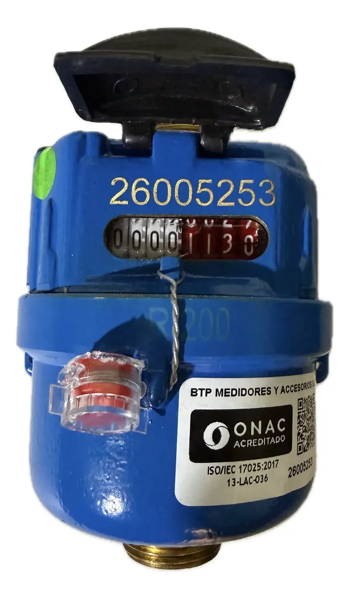 Contador Certificado Medidor De Agua Volumetrico 1/2 Bronce