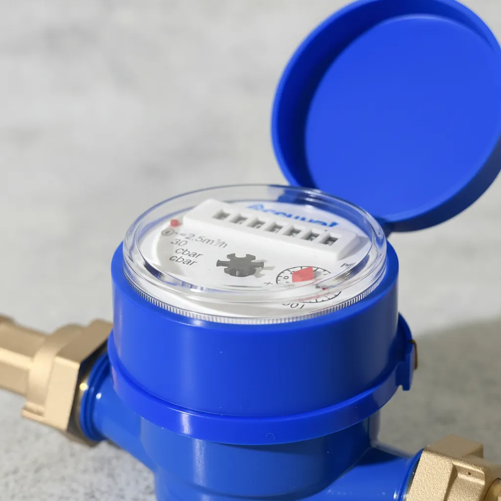 Medidor Contador de Agua Metálico Uso Interno 1/2 Bronce