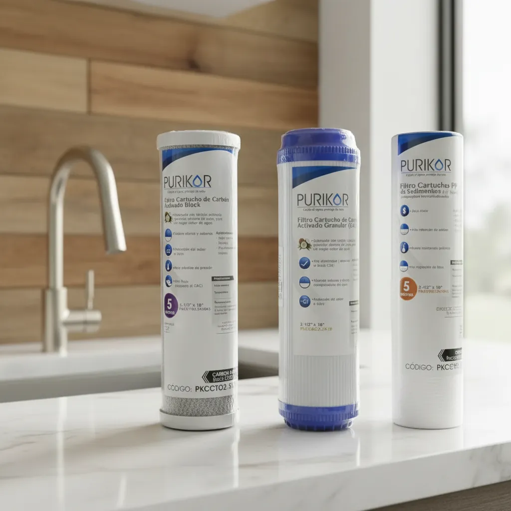 3 Cartuchos Repuestos Purificador Agua Grival Purikor Evans