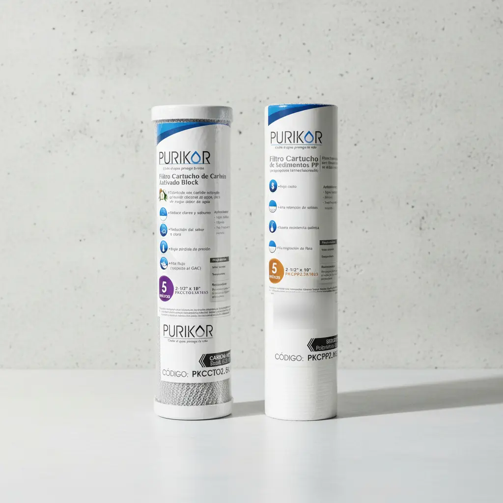 2 Cartuchos Para Purificador Agua Grival Purikor Evans Blanco