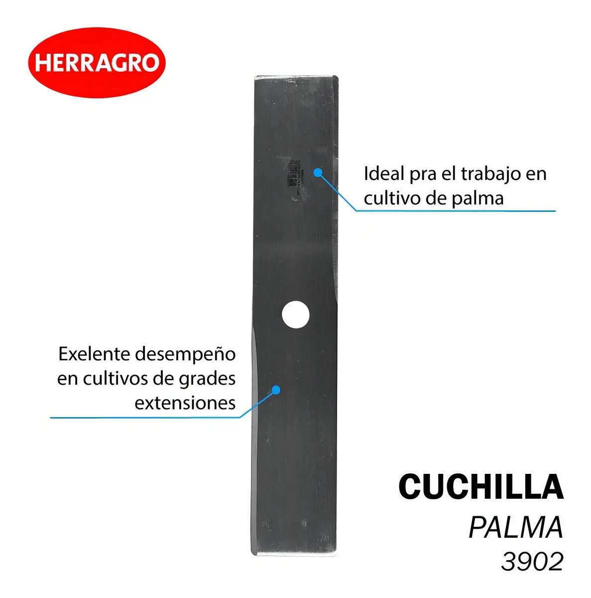 Cuchilla Guadaña Herragro 45cm Diámetro 2.54cm 1 Agujero