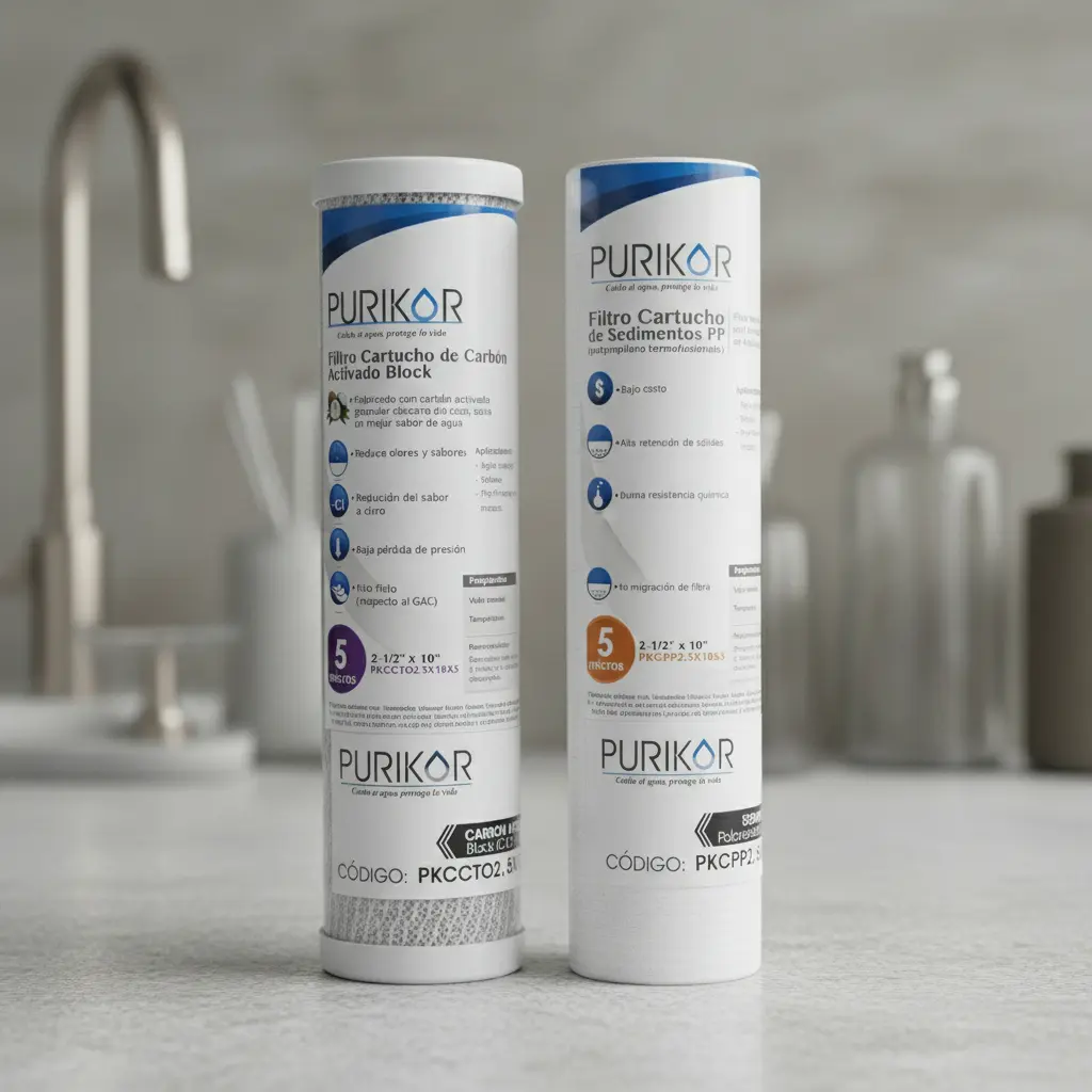 2 Cartuchos Para Purificador Agua Grival Purikor Evans Blanco