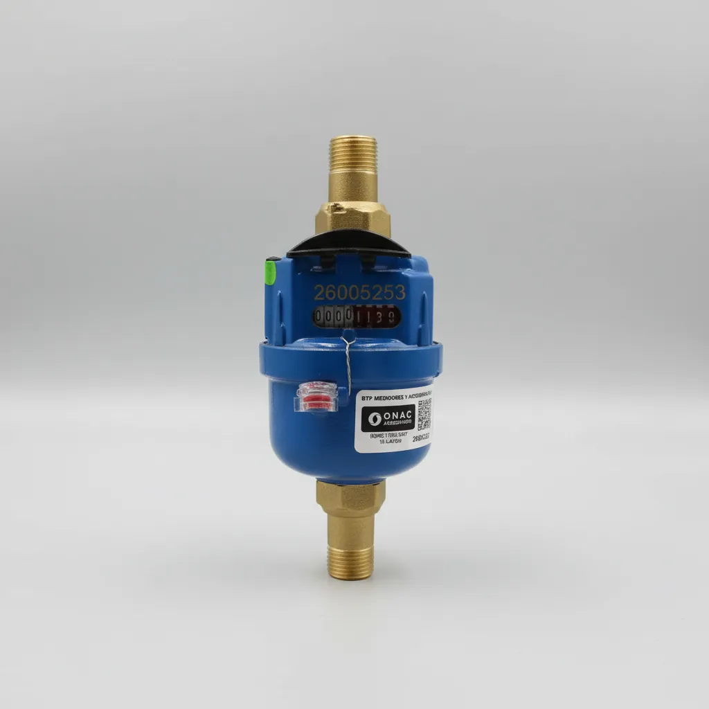 Contador Certificado Medidor De Agua Volumetrico 1/2 Bronce