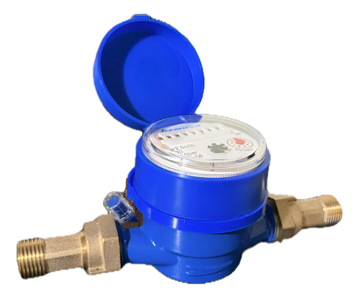 Medidor Contador de Agua Metálico Uso Interno 1/2 Bronce