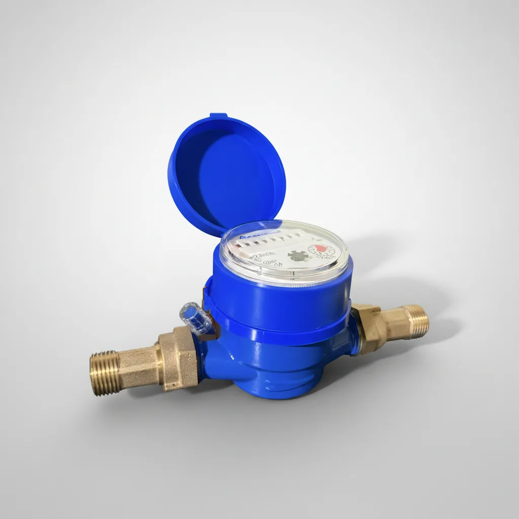 Medidor Contador de Agua Metálico Uso Interno 1/2 Bronce