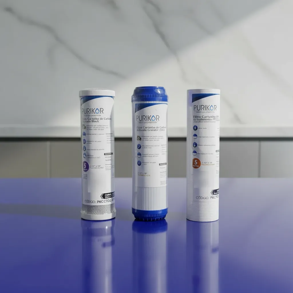 3 Cartuchos Repuestos Purificador Agua Grival Purikor Evans