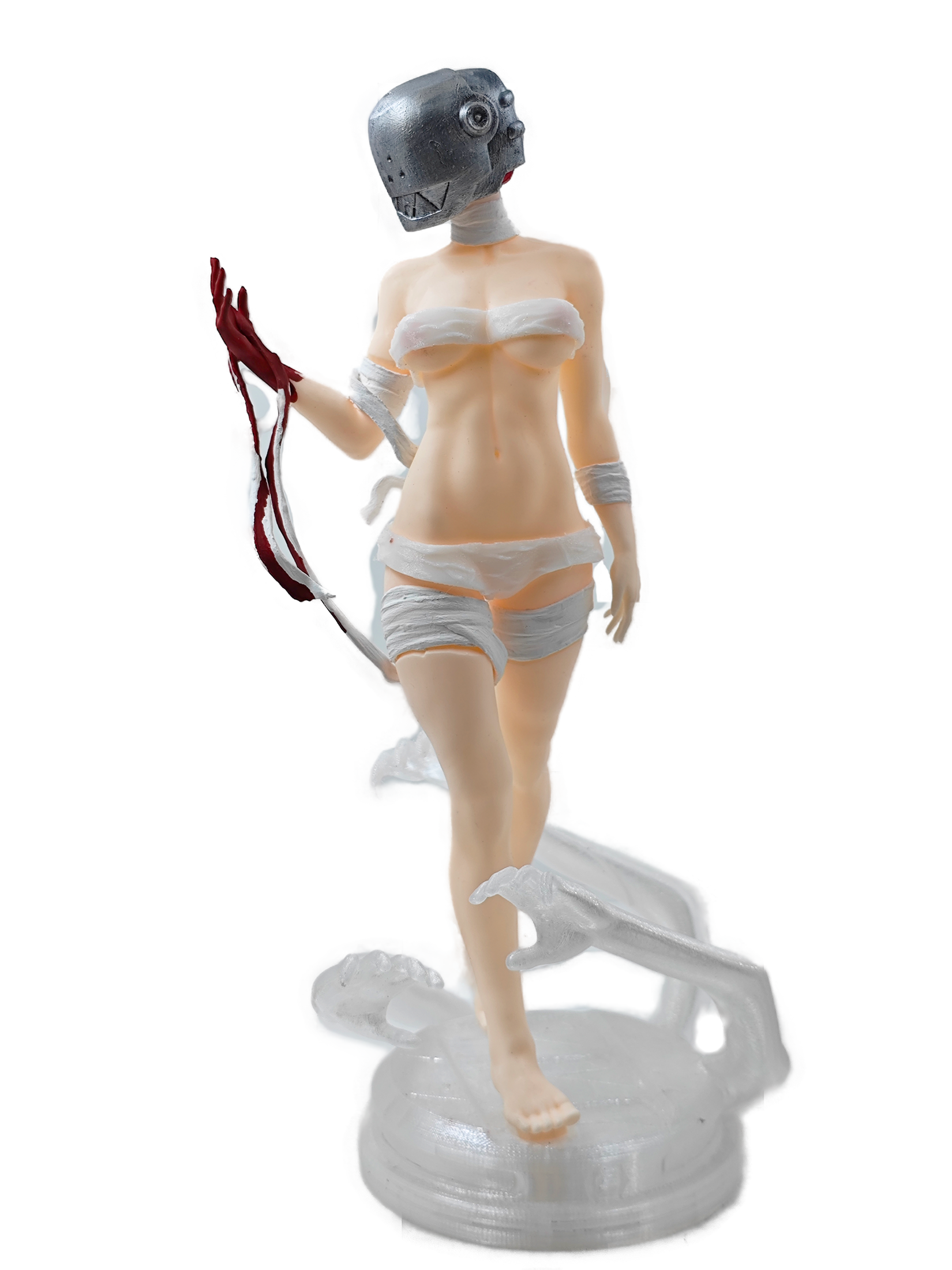 Figura Lucy Desnudable con casco  Arte Impresa En 3d Elfen Lied