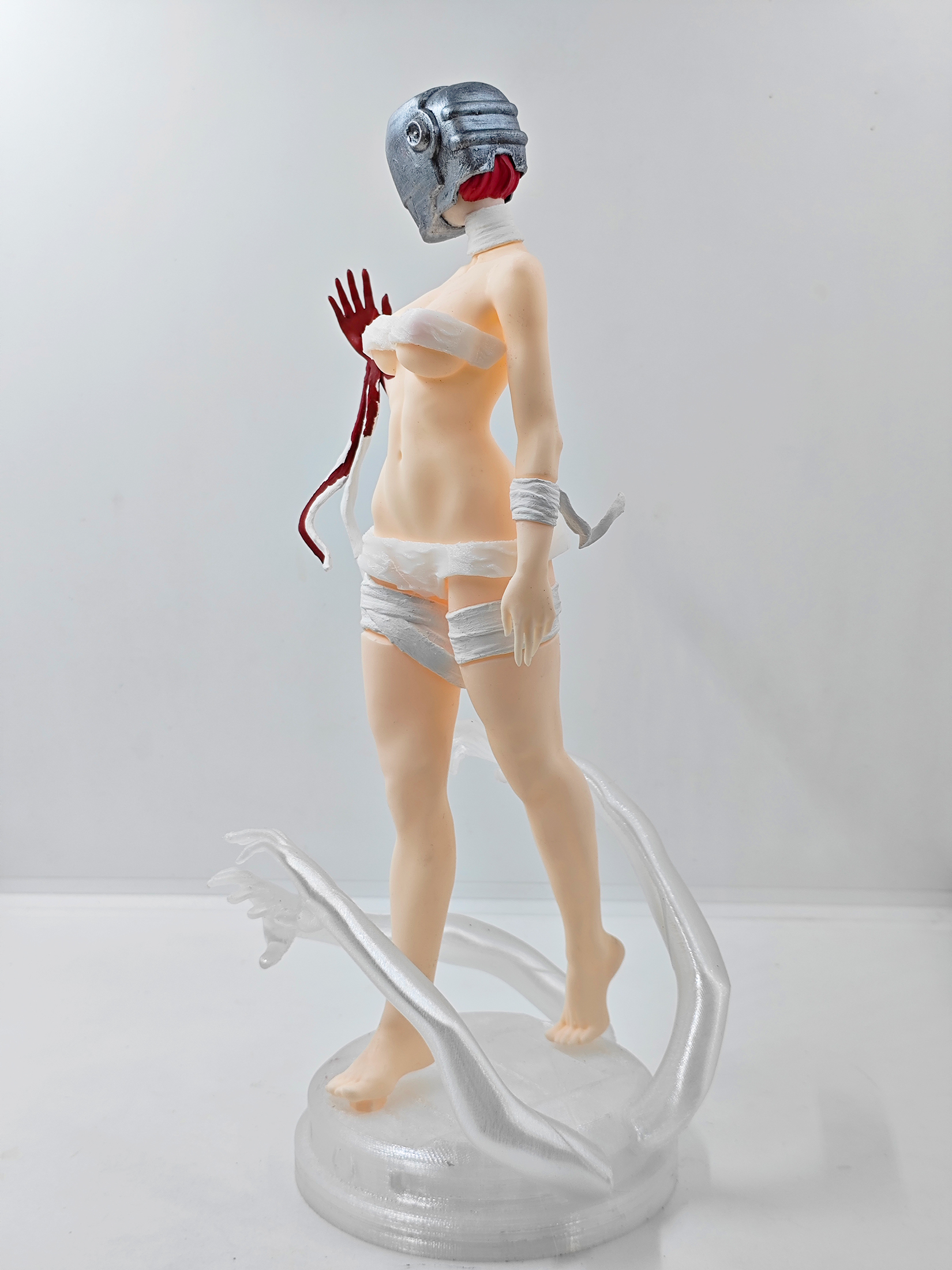 Figura Lucy Desnudable con casco  Arte Impresa En 3d Elfen Lied