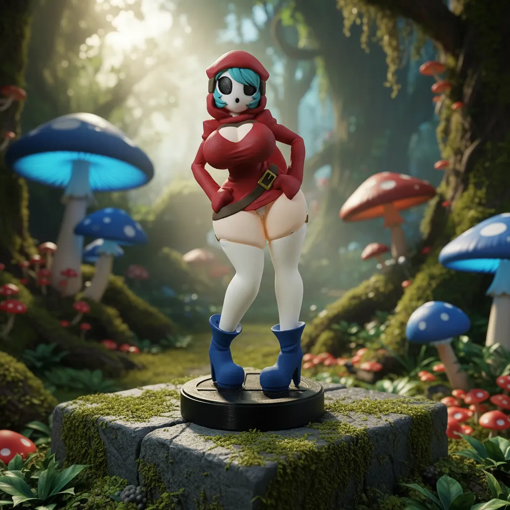 Shy Gal Super Mario Bros Figura Impresa 3d Resina ARTE