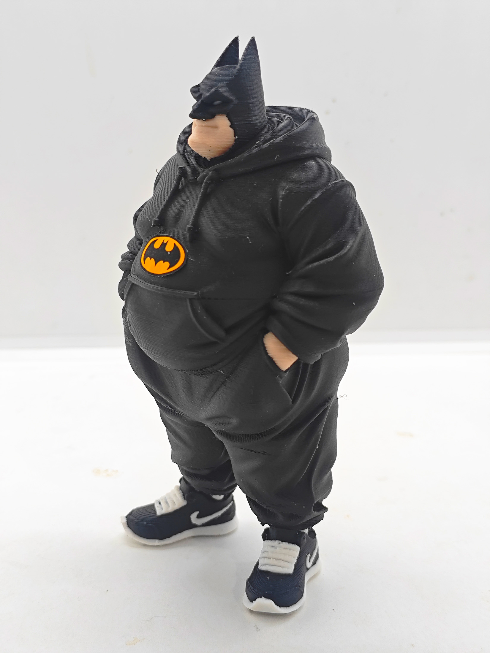 Figura Batman Gordo 15cm Impresa Sudadera Batman Fatman