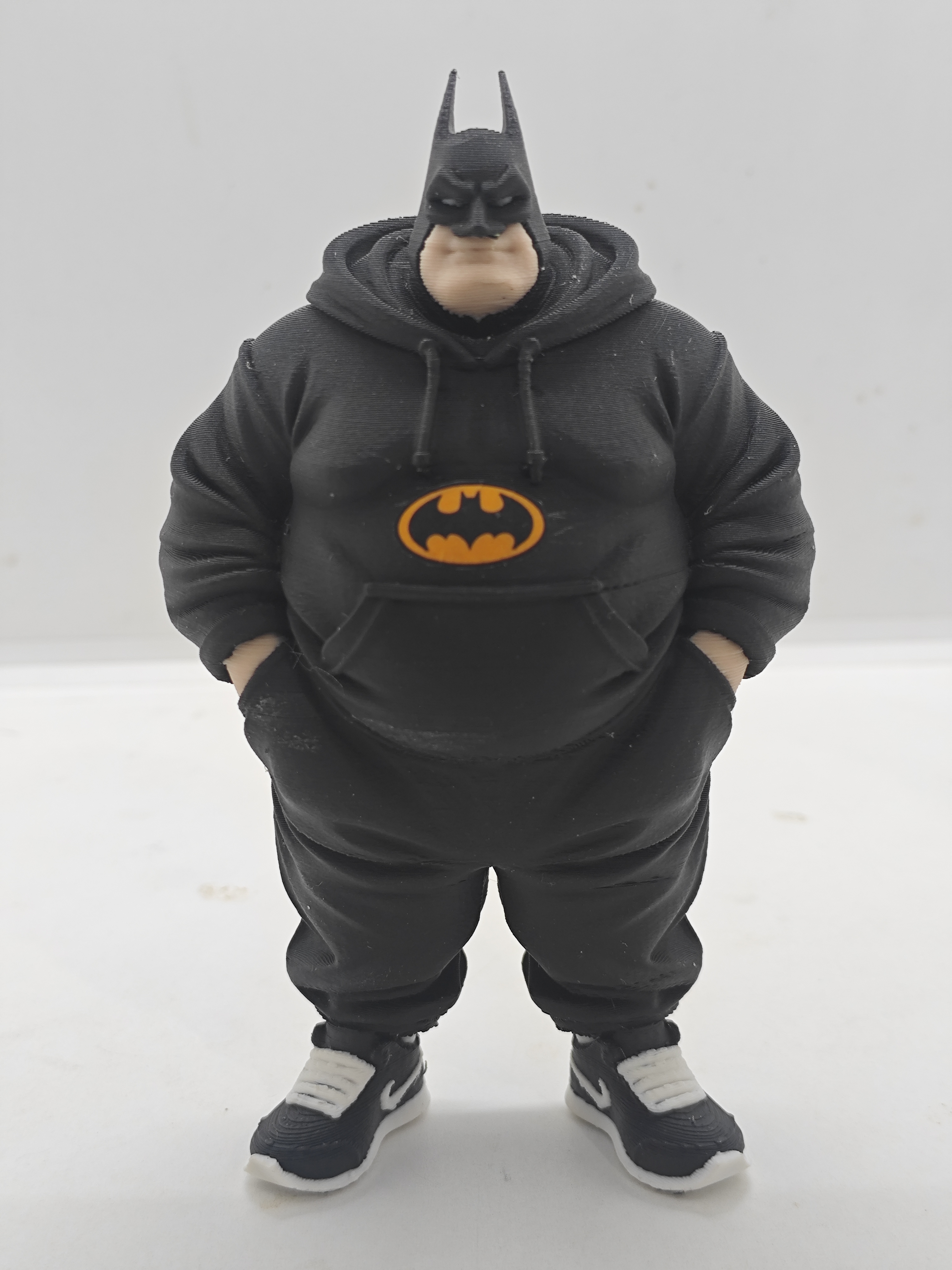 Figura Batman Gordo 15cm Impresa Sudadera Batman Fatman