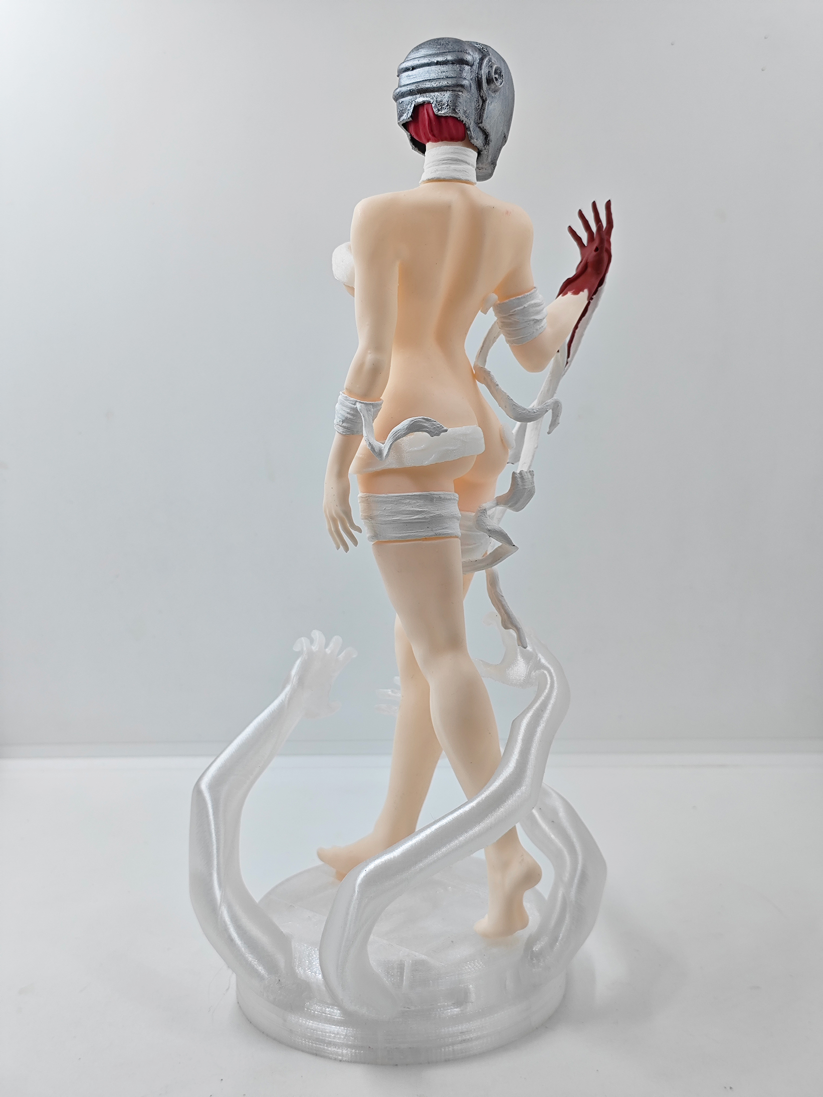 Figura Lucy Desnudable con casco  Arte Impresa En 3d Elfen Lied