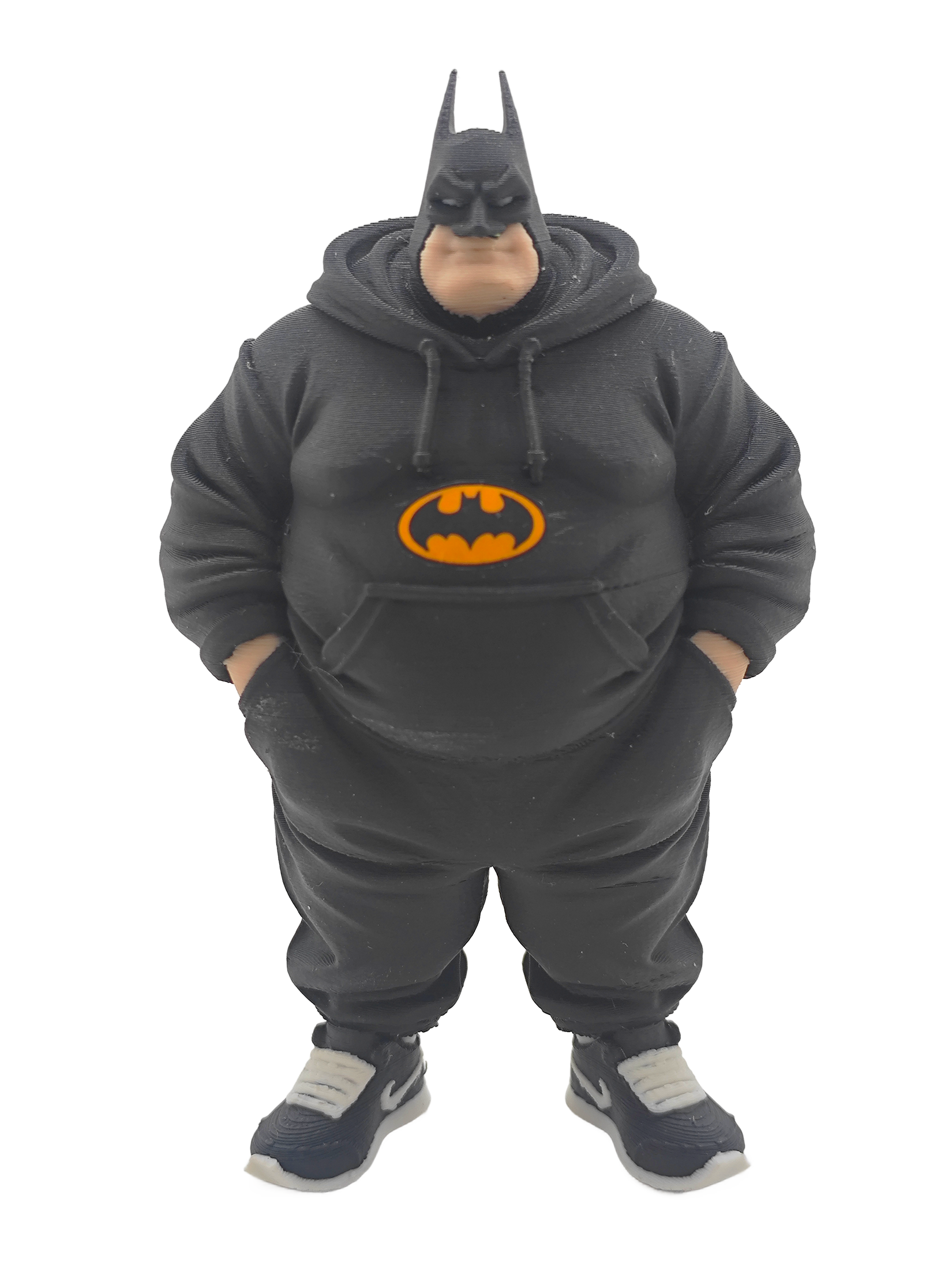 Figura Batman Gordo 15cm Impresa Sudadera Batman Fatman