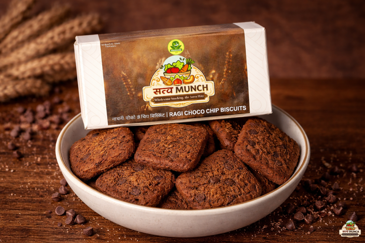 Ragi Choco Chip Biscuits