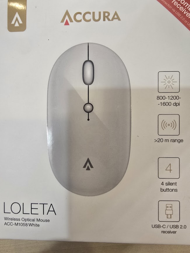 Bezprzewodowa Mysz Accura LOLETA