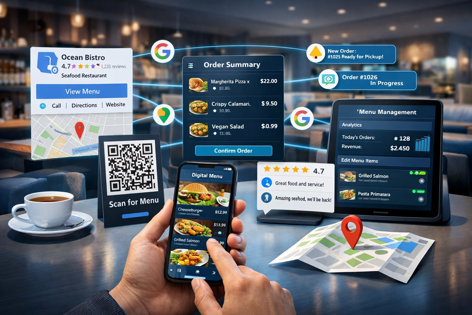 🍷 Experiência Gastronômica com Menu Digital