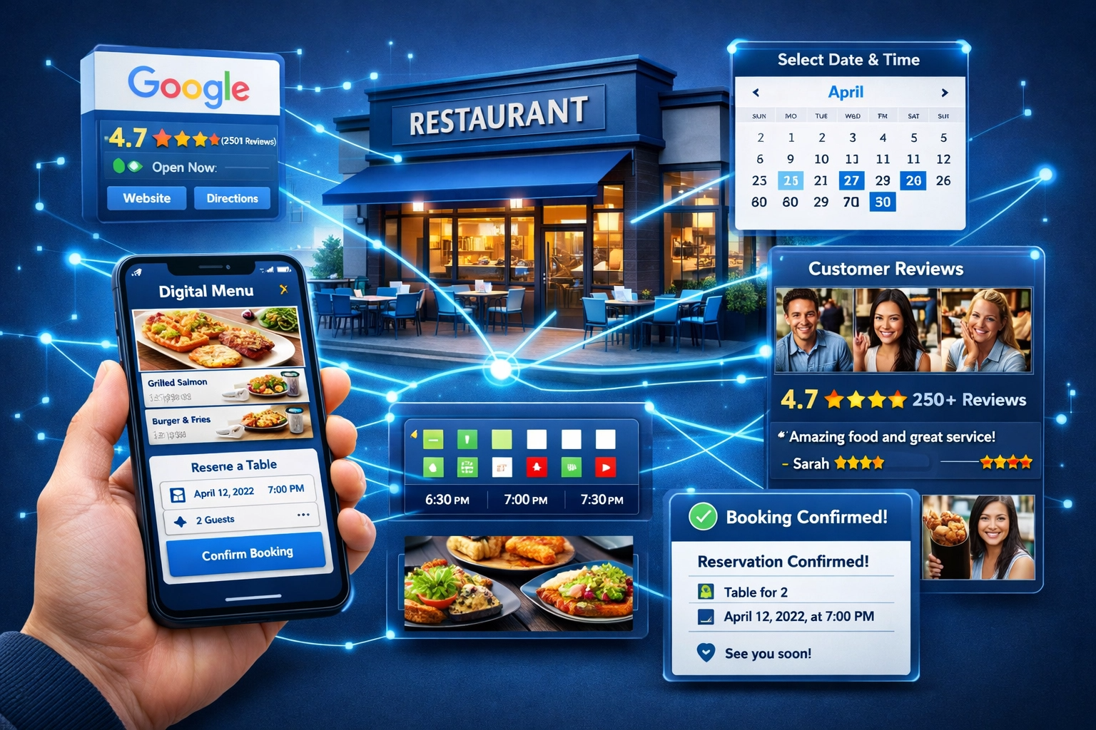 🍽️ Solução completa de menu digital, reservas e pesquisa de satisfação para restaurantes