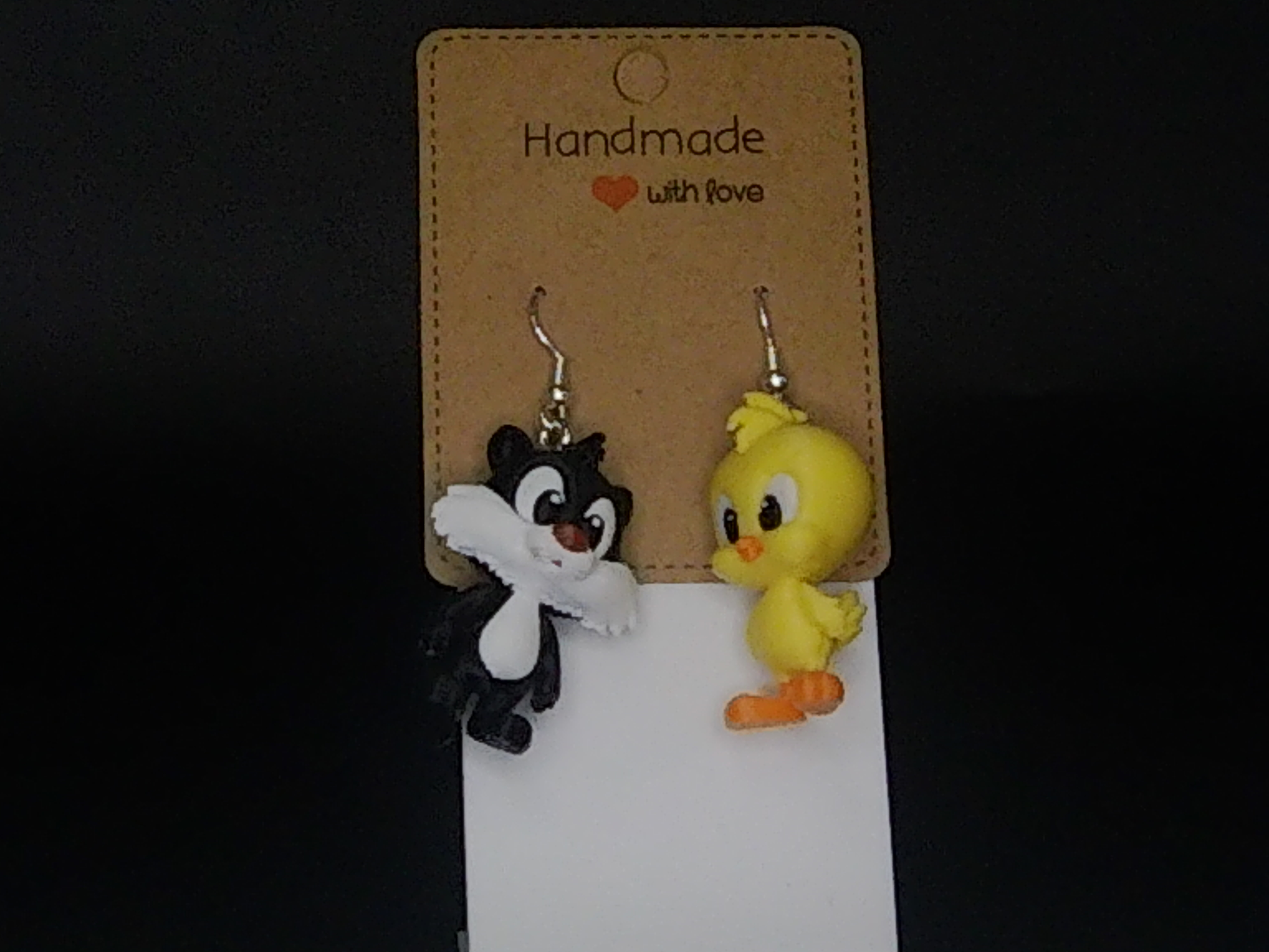 Cartoon Sylvester and Tweety Earrings
