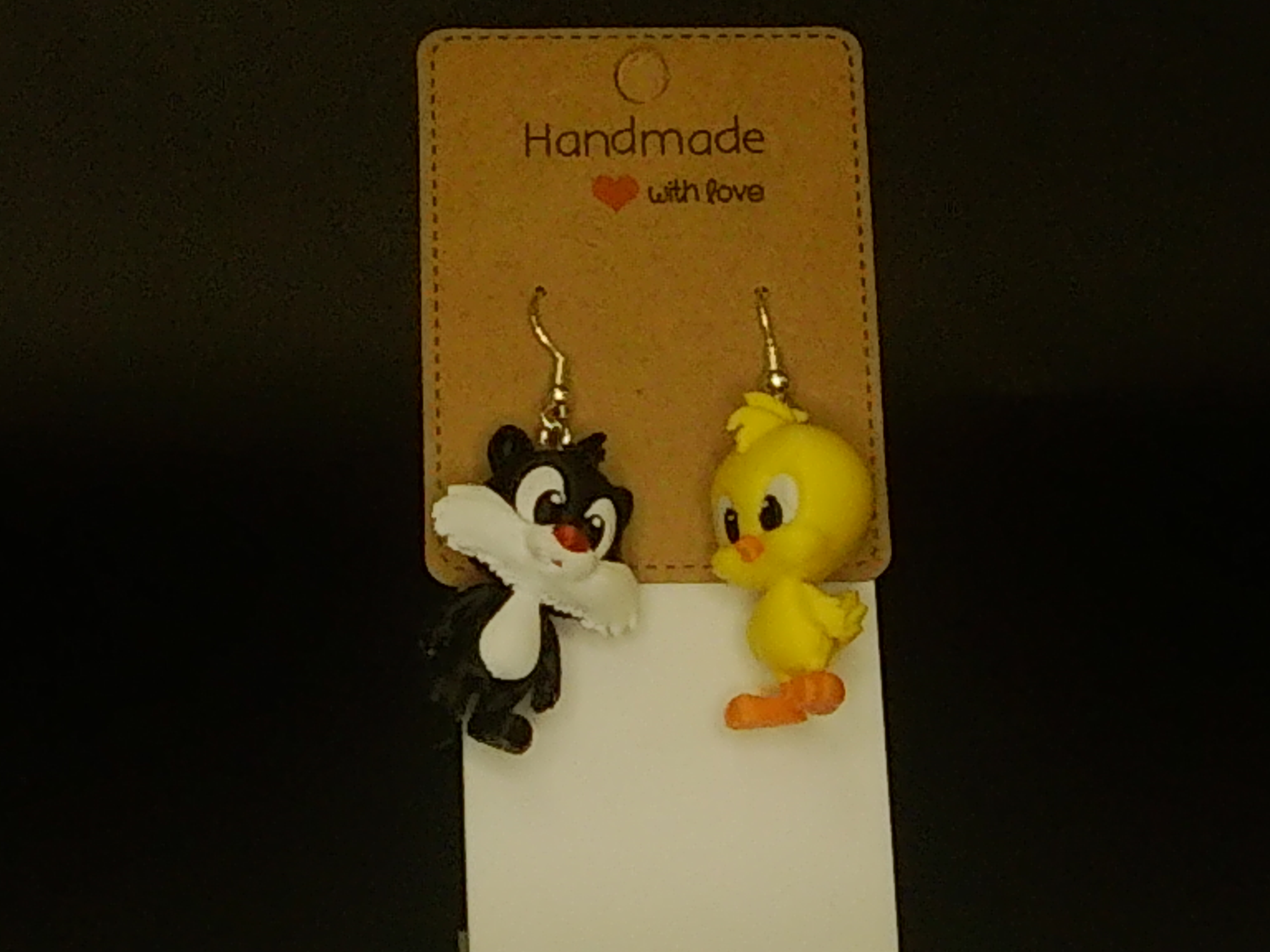 Cartoon Sylvester and Tweety Earrings