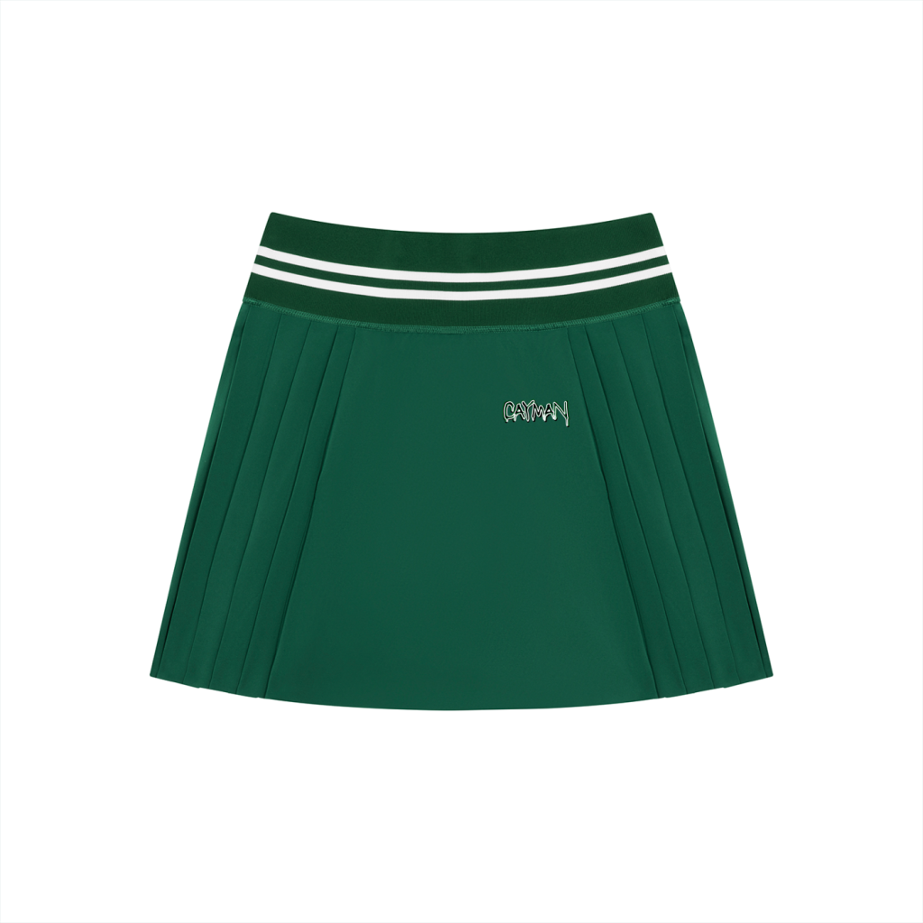 Cayman - Green Pleated Tennis Skirt