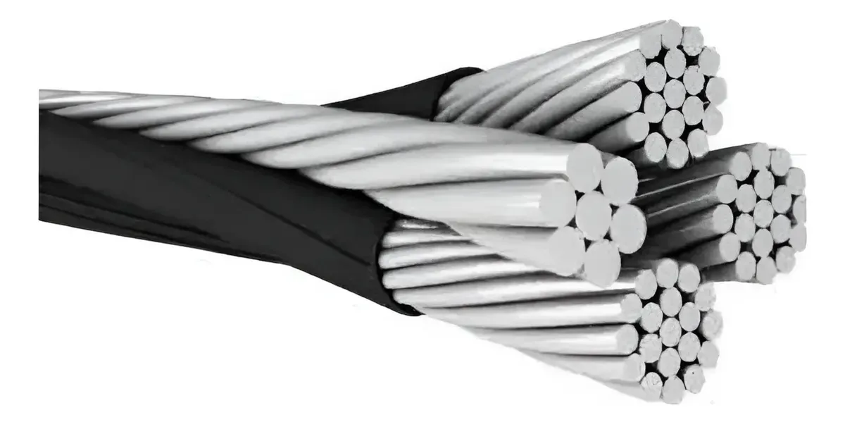 Cable  3+1 cal 6 tipo AAC, para distribución aérea, metro. CN6(3+1) 
