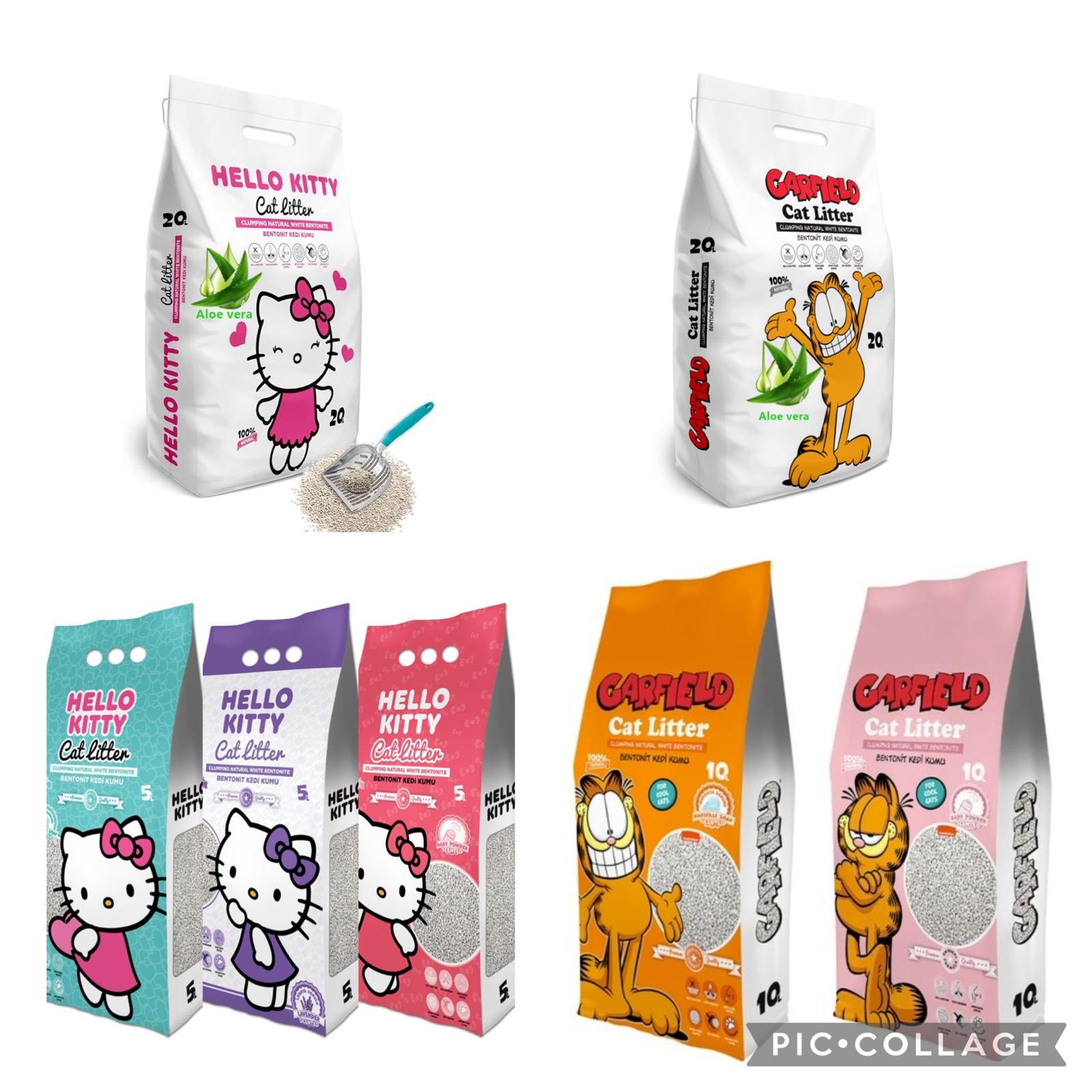 Hello Kitty & Garfield Kattenbakvulling – Premium Gelicenseerde Producten