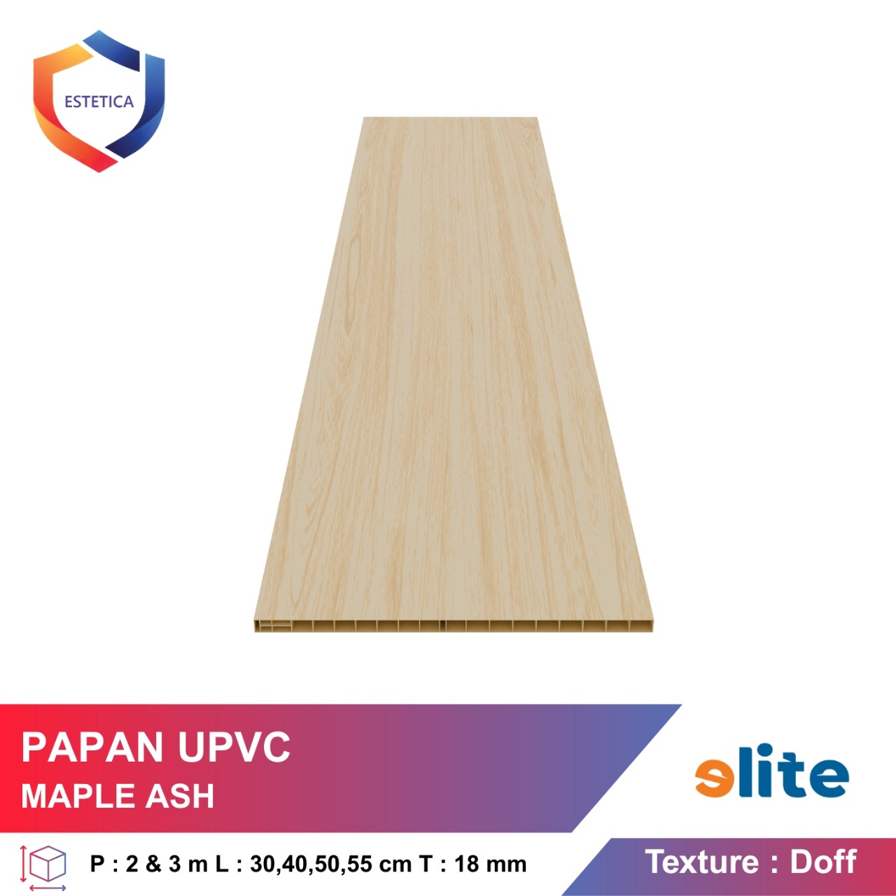 Papan UPVC Maple Ash