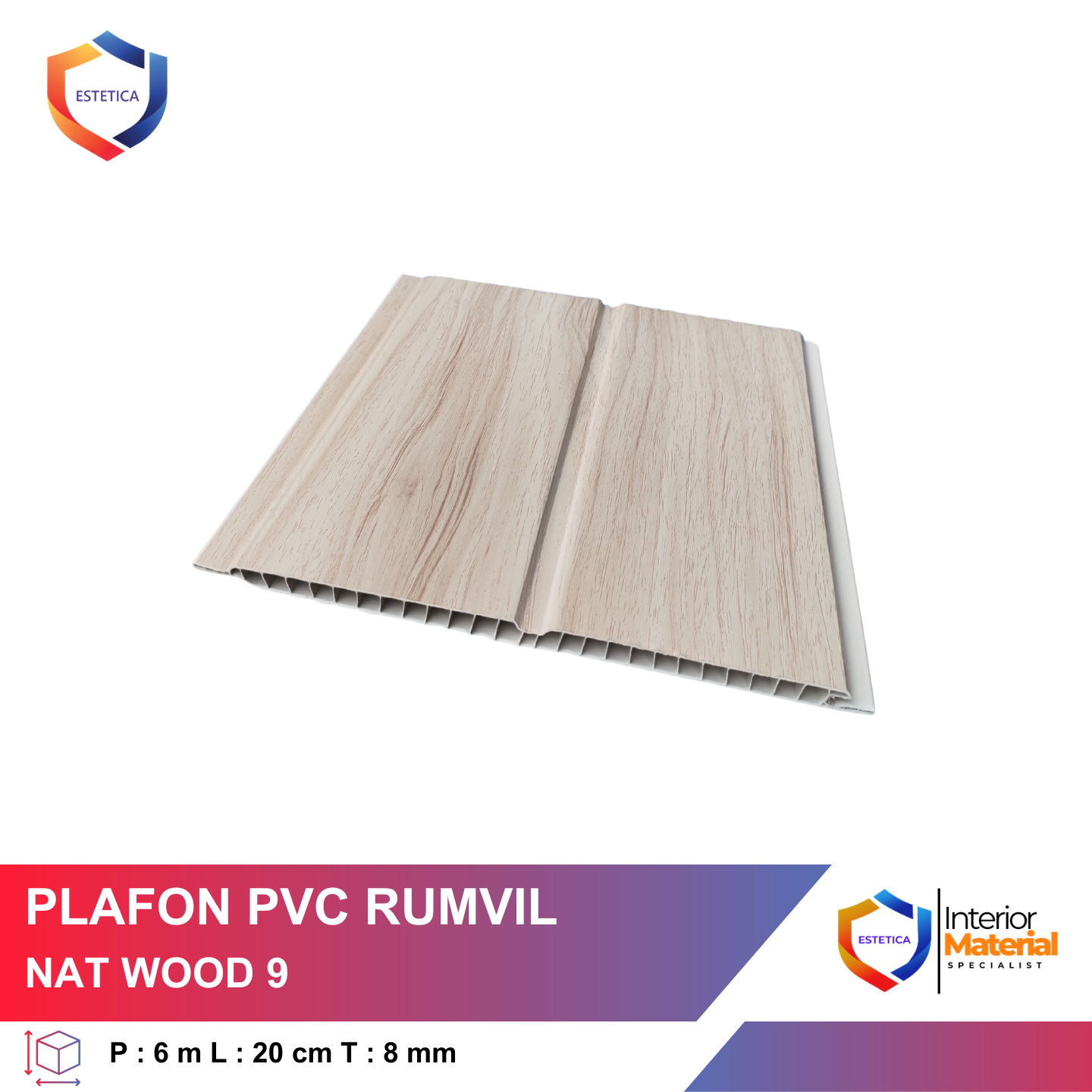 Plafon PVC Rumvil Nat Wood 9