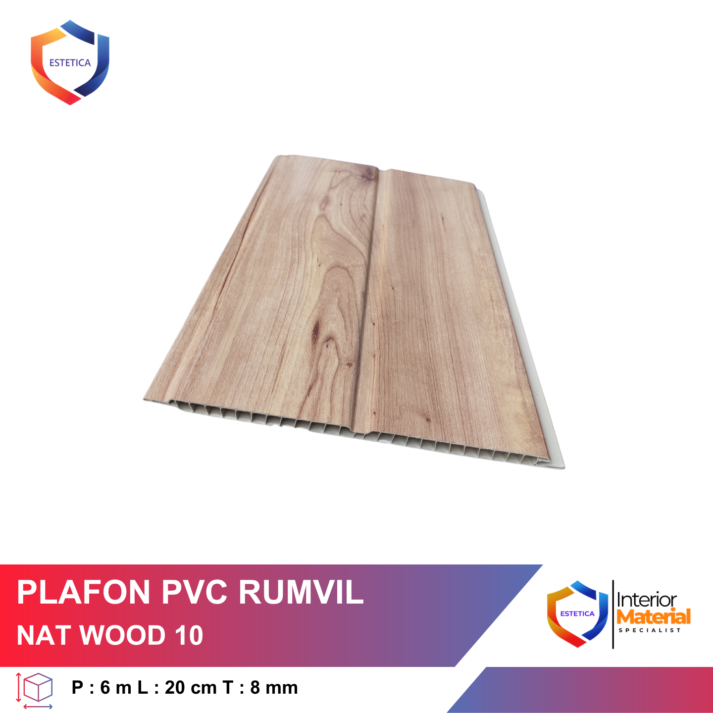 Plafon PVC Rumvil Nat Wood 10