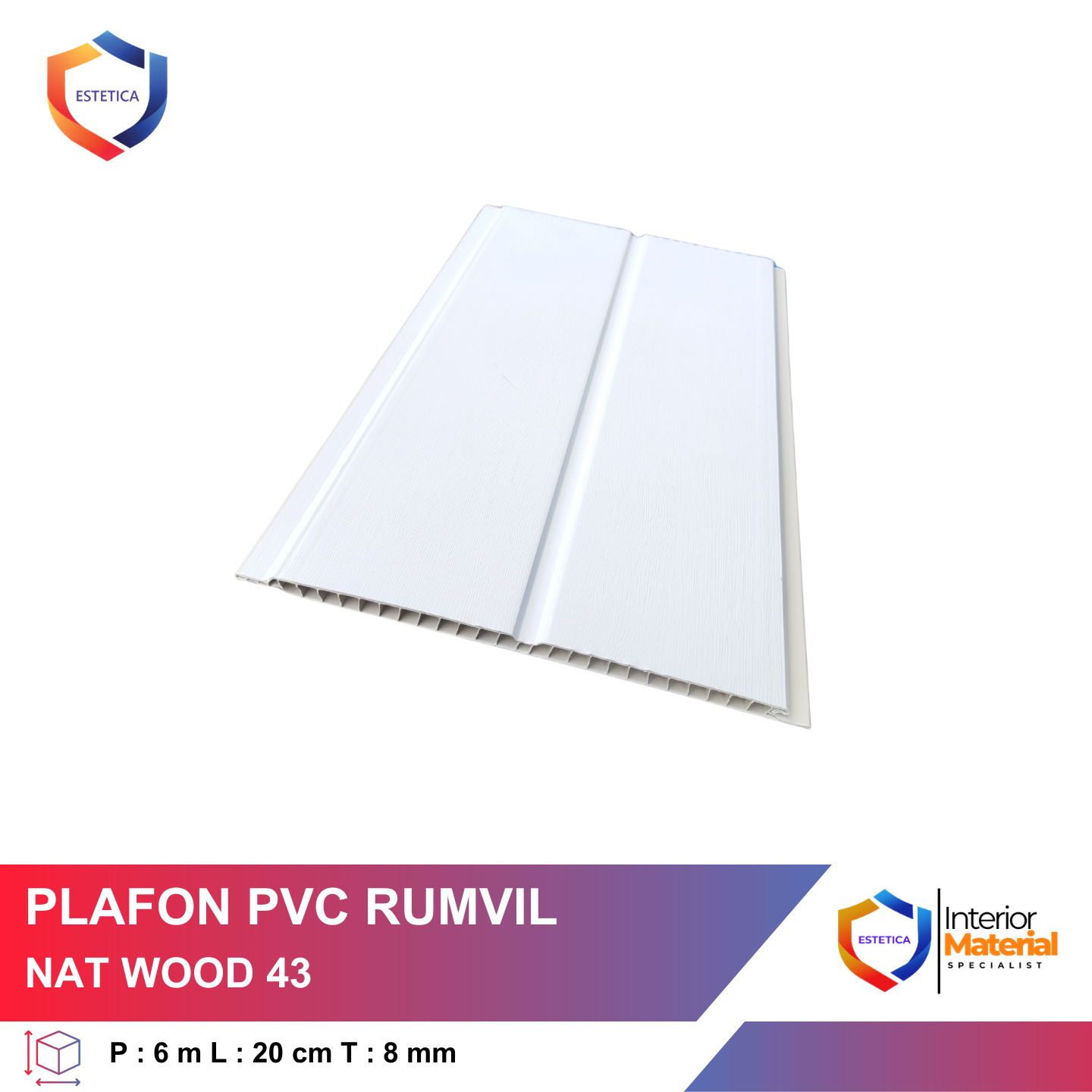 Plafon PVC Rumvil Nat Wood 43