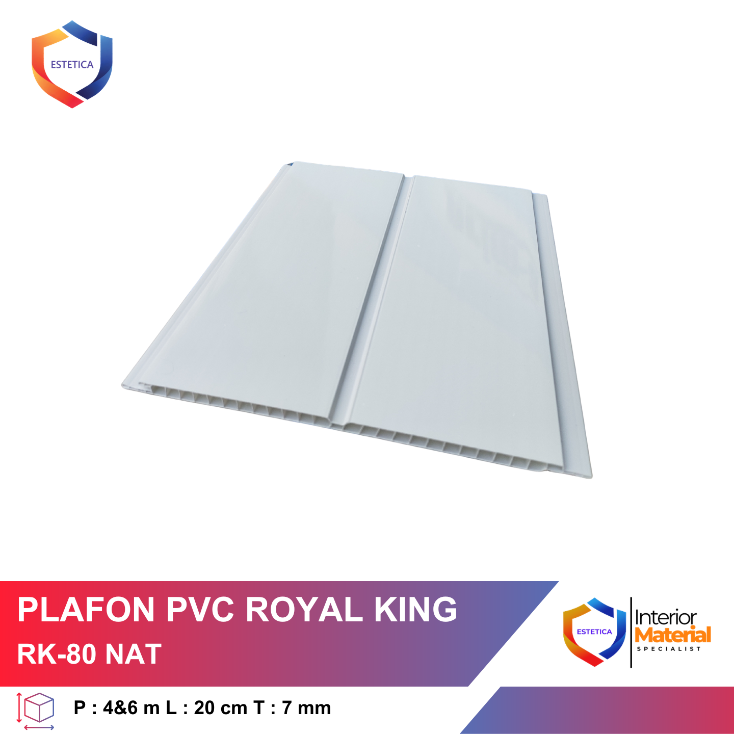 Plafon PVC Royal King RK-80 NAT