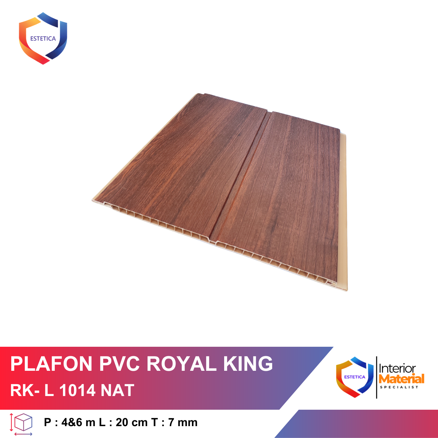 Plafon PVC Royal King RK-L 1014 NAT