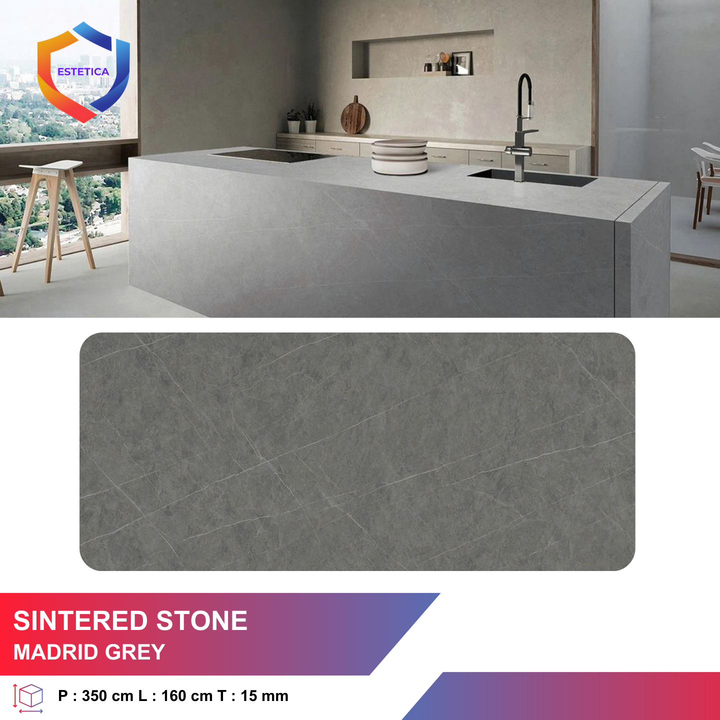 Sintered Stone Madrid Grey