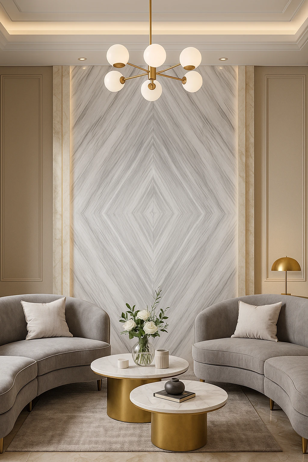 PVC Marmer Bookmatch 