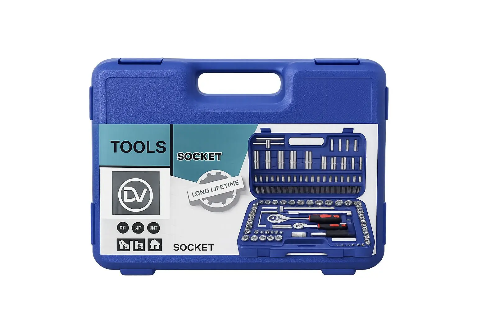 Coffret de Douilles 108 Pièces – Clé à Cliquet, Embouts & Accessoires 