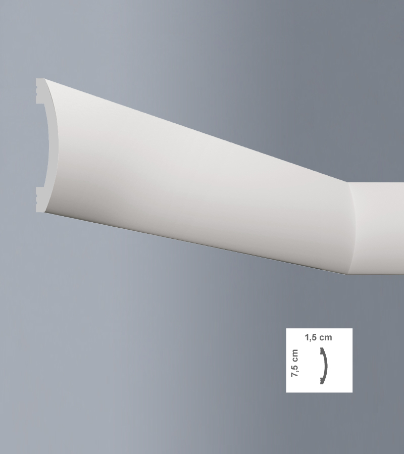 Plinta decorativă din polimer dur L7515 - NW75