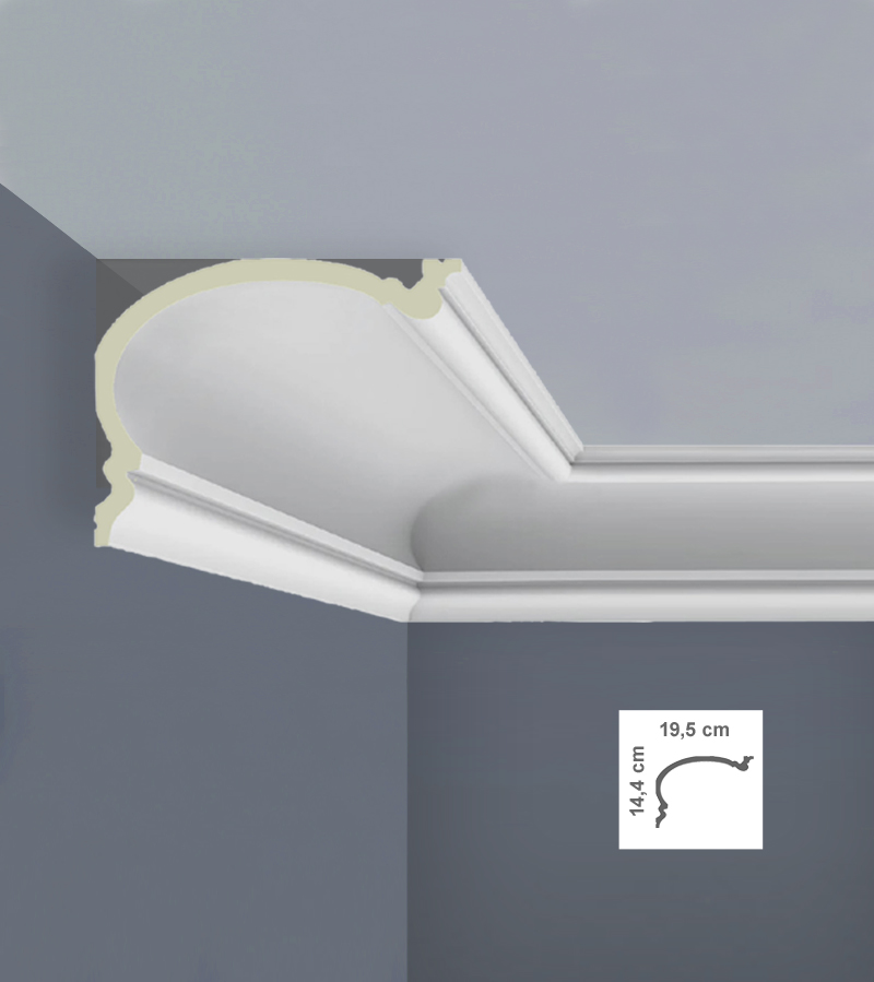 Cornisa decorativă tavan poliuretan C3243