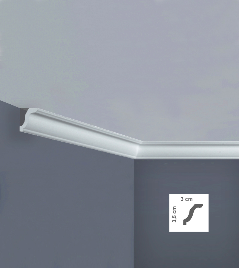 Cornisă decorativă din polistiren tavan I835